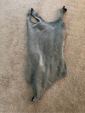 Abercrombie bodysuit size M grey knit